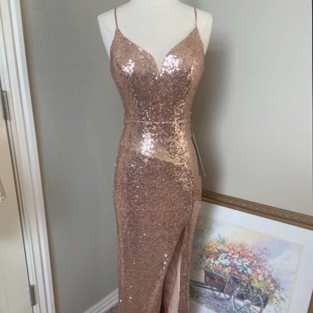B.smart, sequins eventing dress